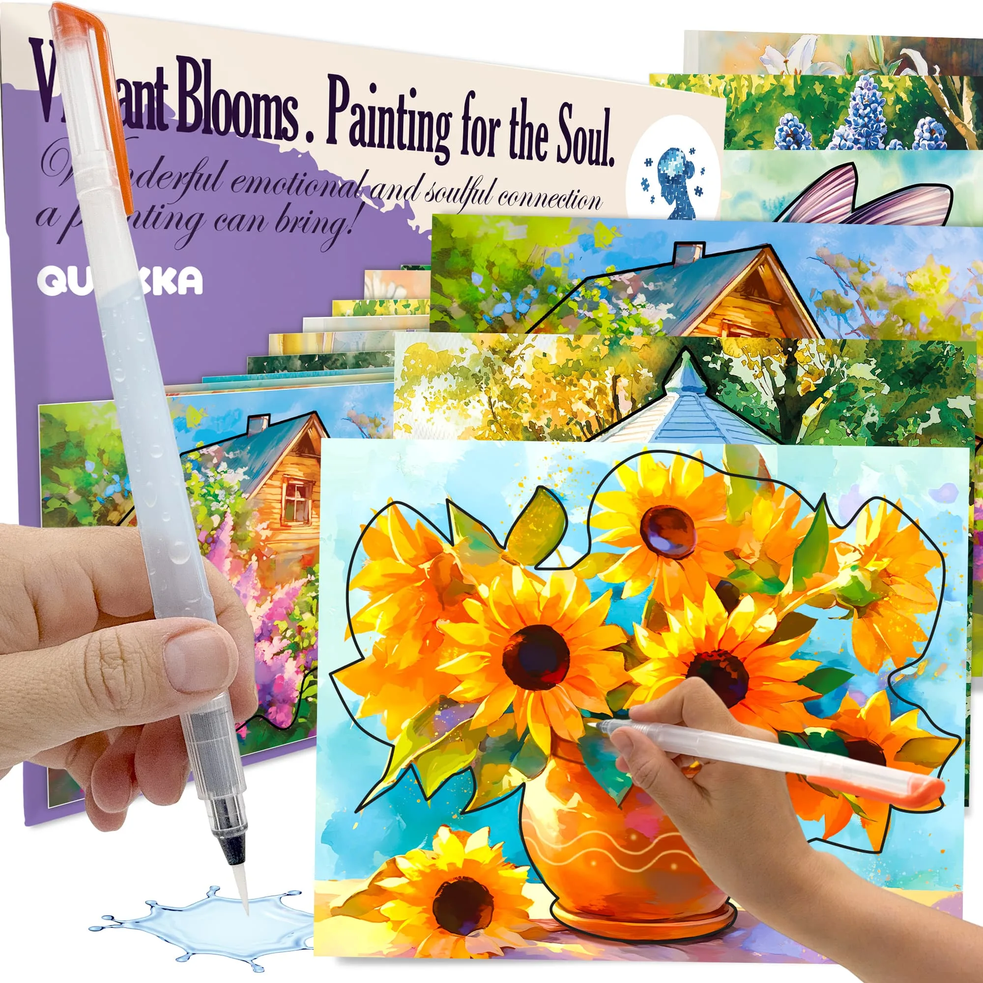 Water Painting Dementia Activities for Seniors | Vibrant Blooms