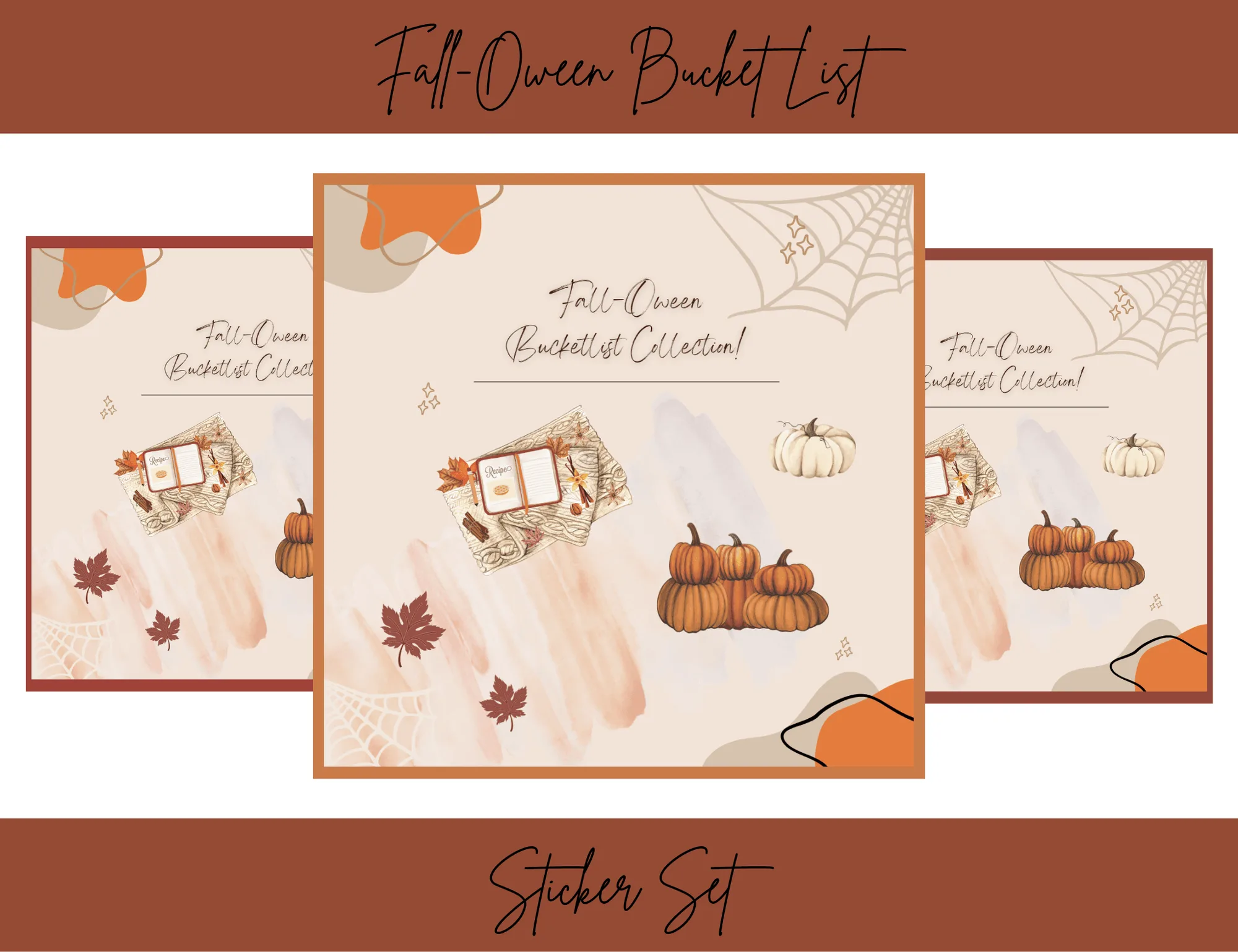 Fall-Oween Bucket List Sticker Set Ideeën voor herfstplanning