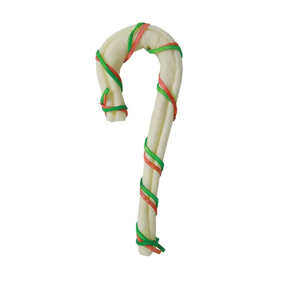 Christmas Rawhide Candy Cane 10″