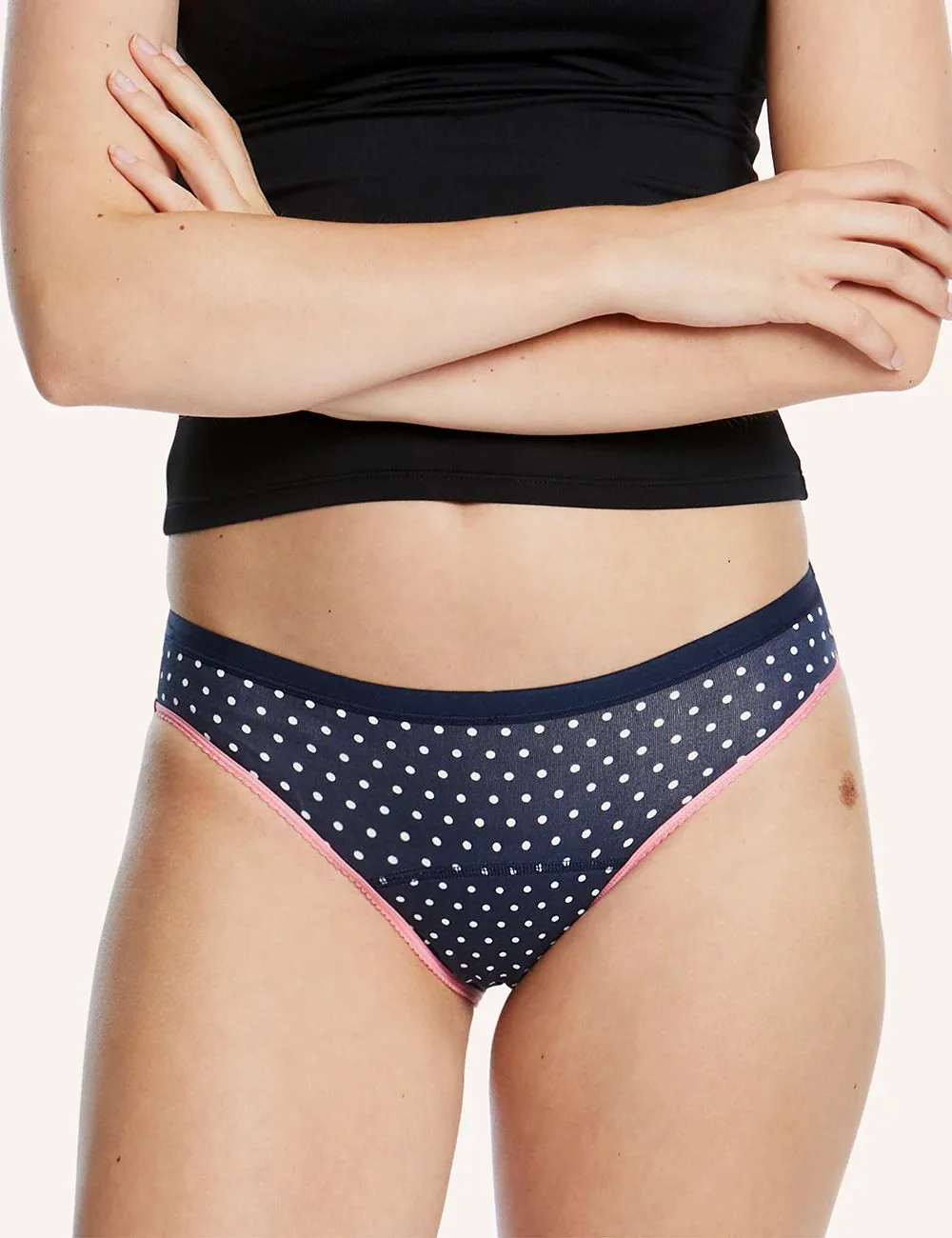 Teens Period Bikini - Marineblau mit Punkten