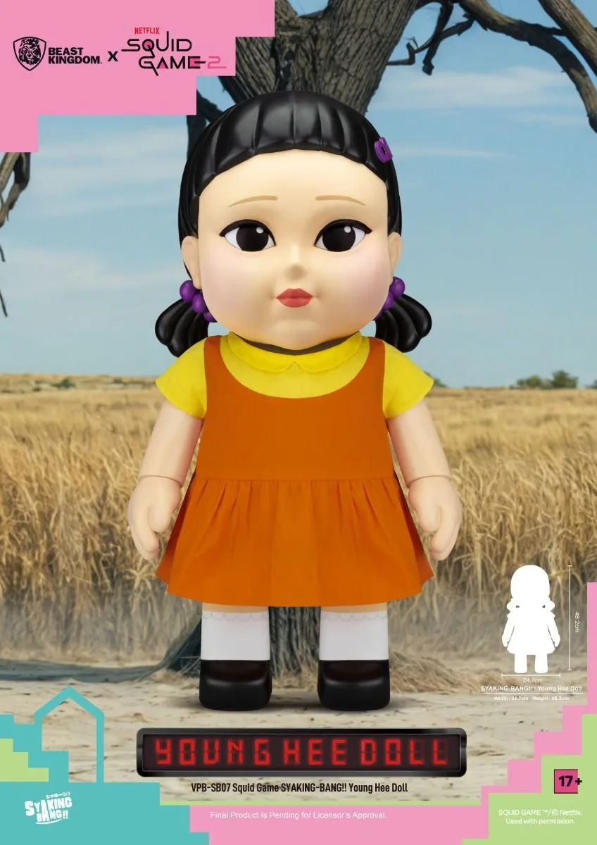 Ideas para exhibir la muñeca Young Hee de Squid Game