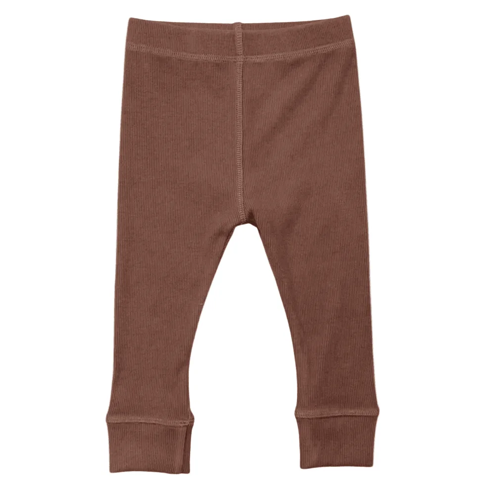 Babysprouts - Ribbed Leggings - Cocoa