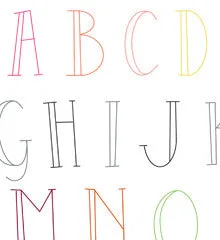 SKINNY LETTERS - 1 Theme Embroidery Patterns