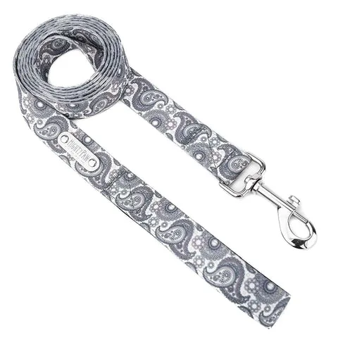 6-Foot Grey Paisley Designer Leash