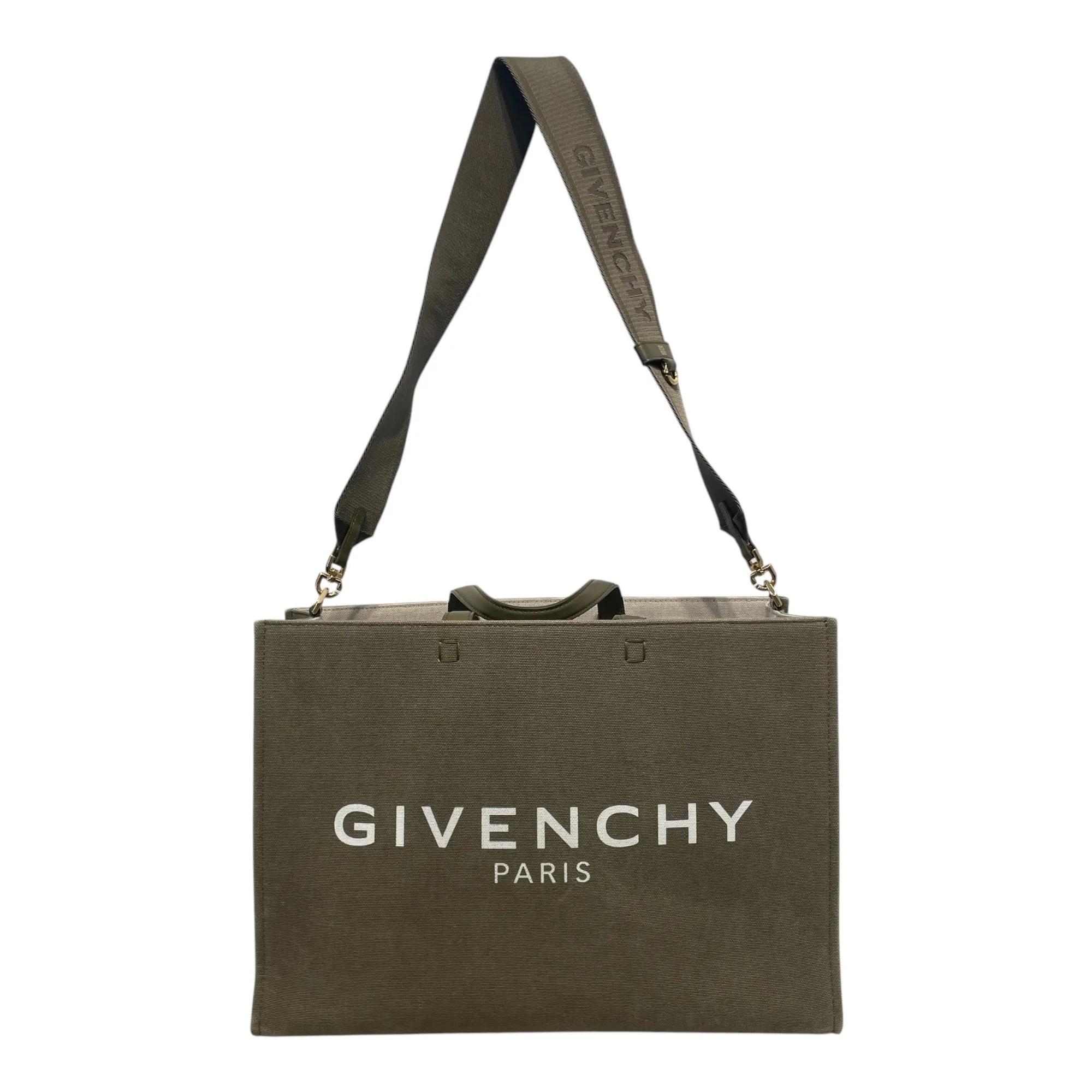 GIVENCHY/حقيبة توت/قطن/KHK/حقيبة قماش جي توت متوسطة