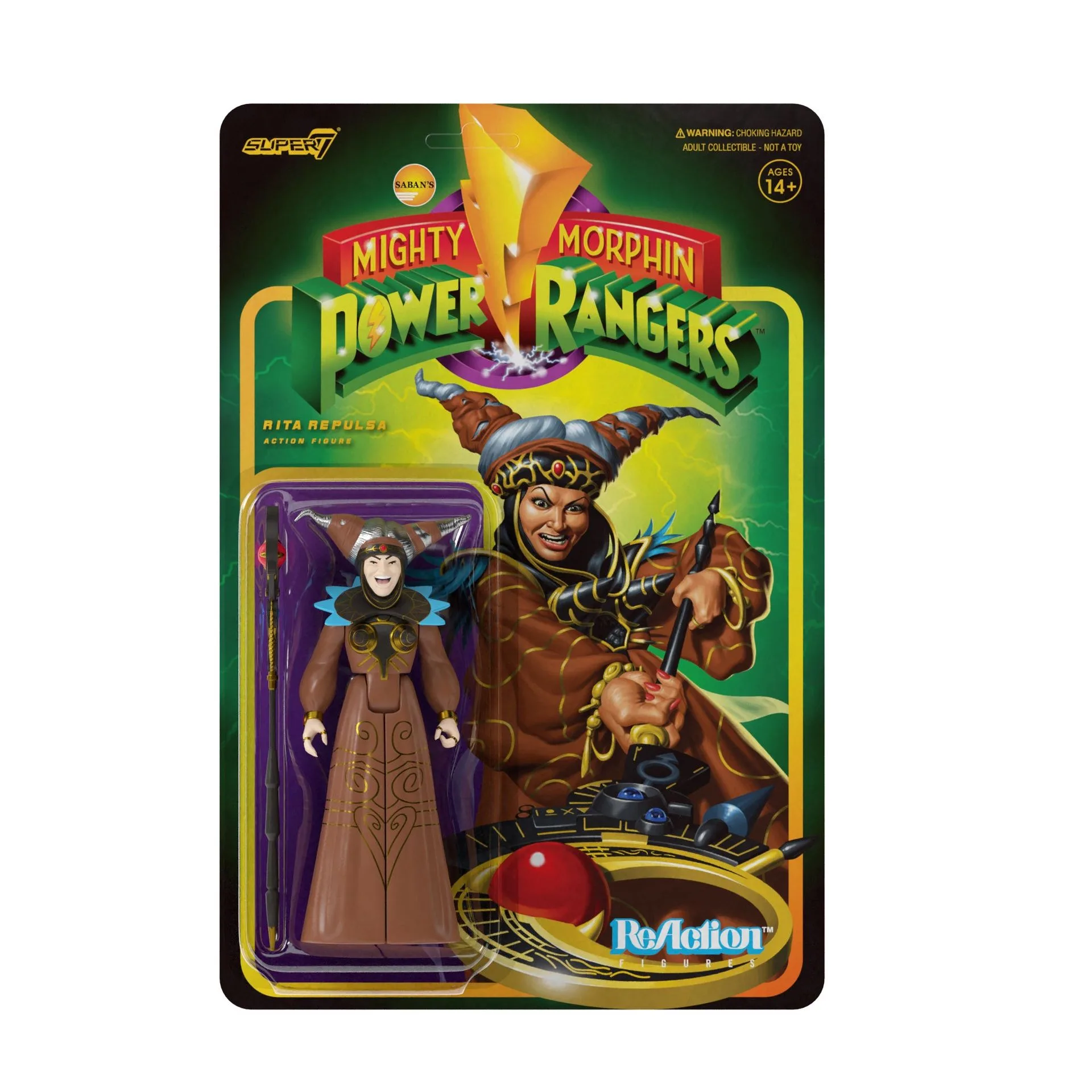 Figura ReAction de Mighty Morphin Power Rangers Ola 1 - Rita Repulsa