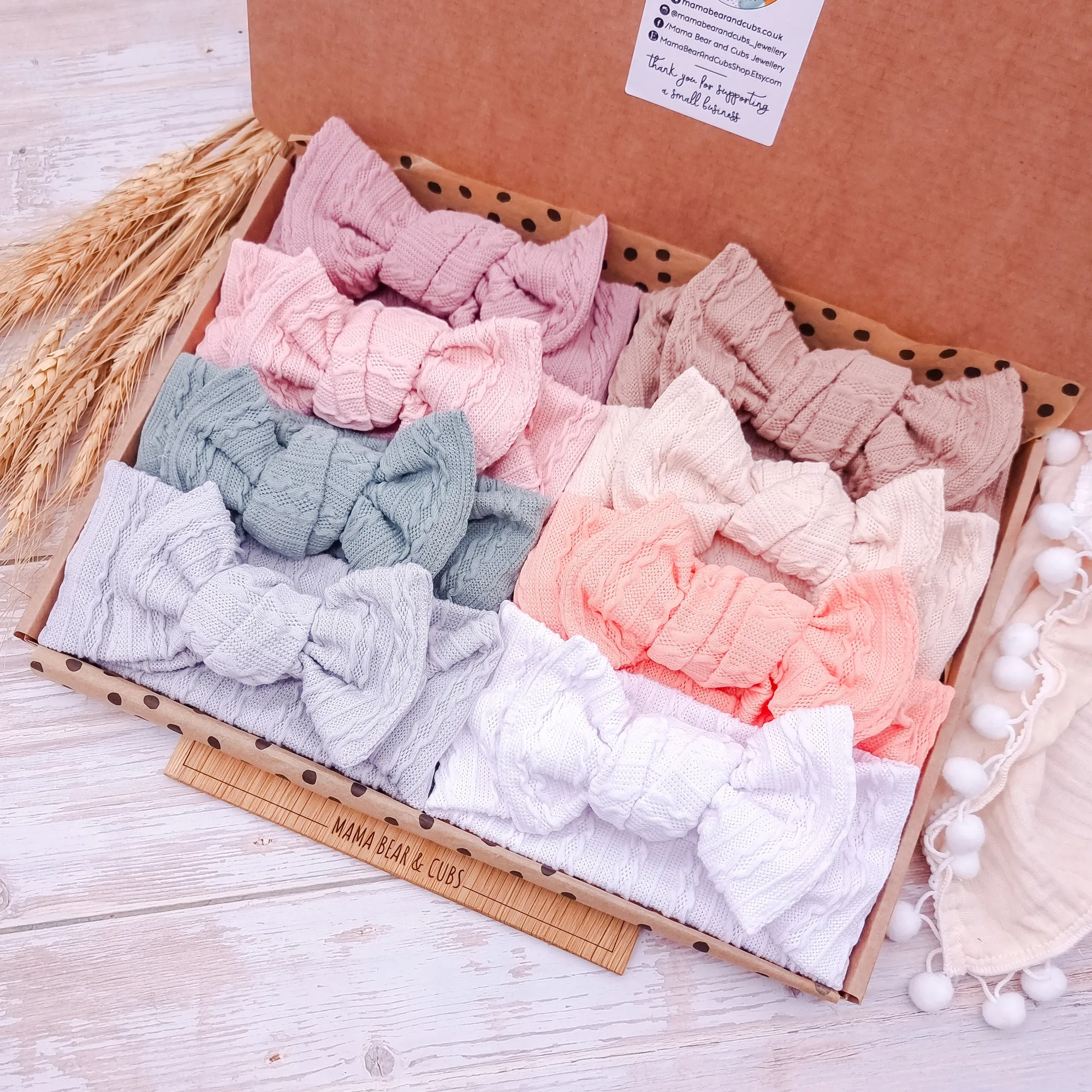 Oversized Knitted Bow Headbands