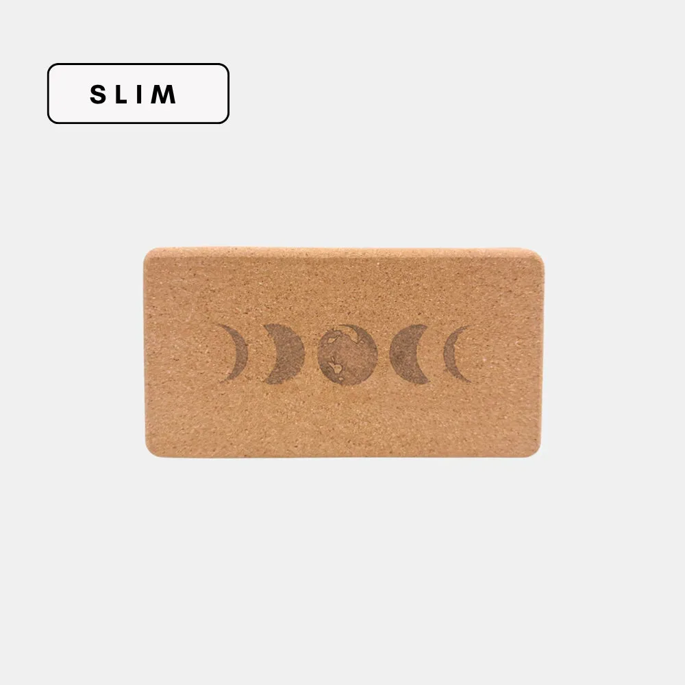 SLIM MOON CORK YOGA BLOCK | 3"x 4.5"x8.5"