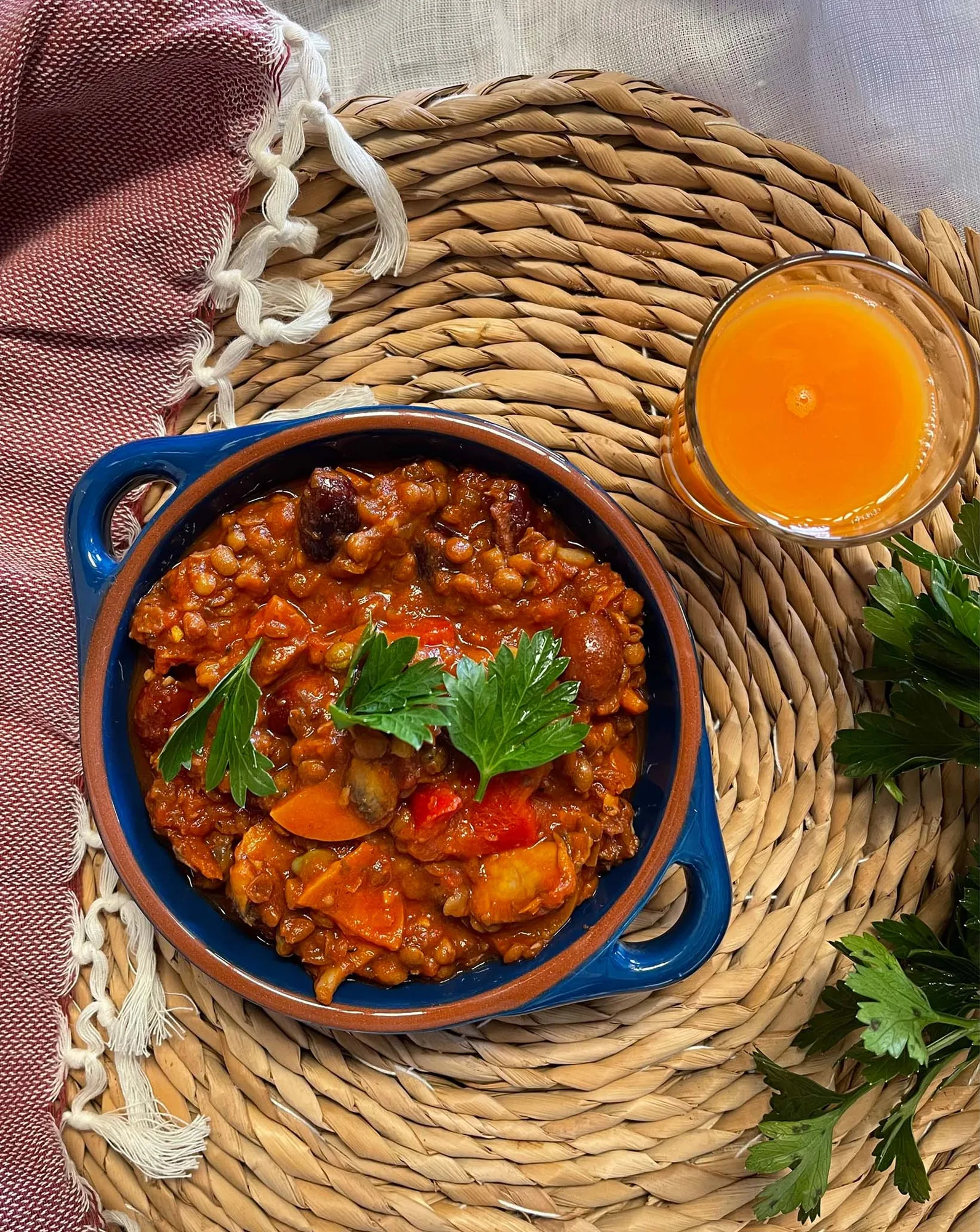 Lentil Cacciatore with Olives