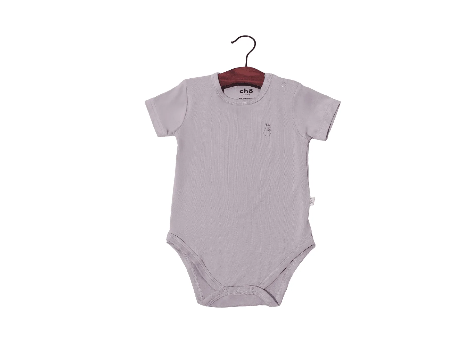 Lollibly Organic Bamboo Short Sleeve Baby Onesie: Lavender