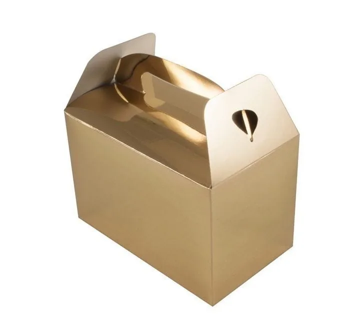 Metallic Gold Party Boxes x 6