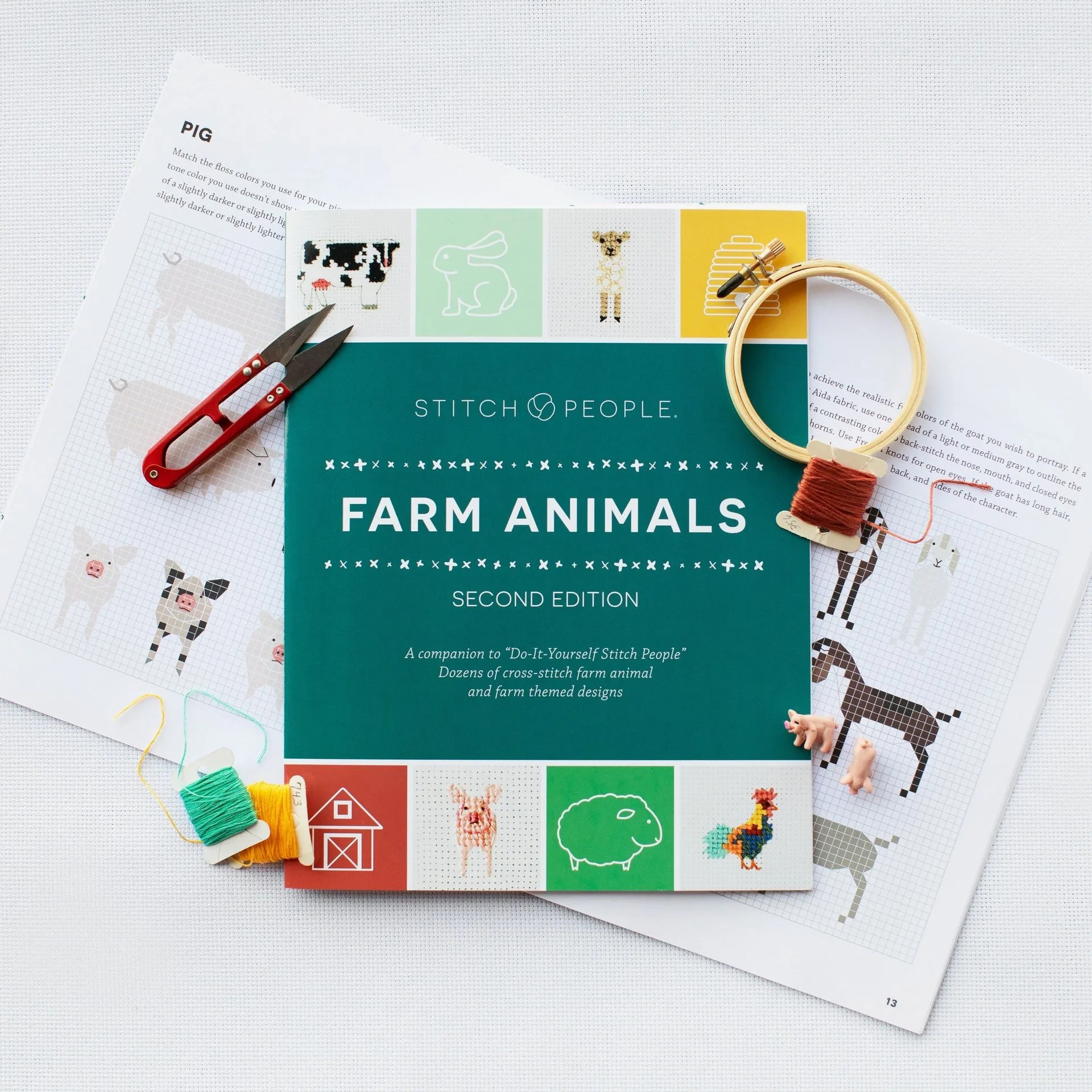 Stitch People Farm Animals — Cross-Stitch Pattern Book
