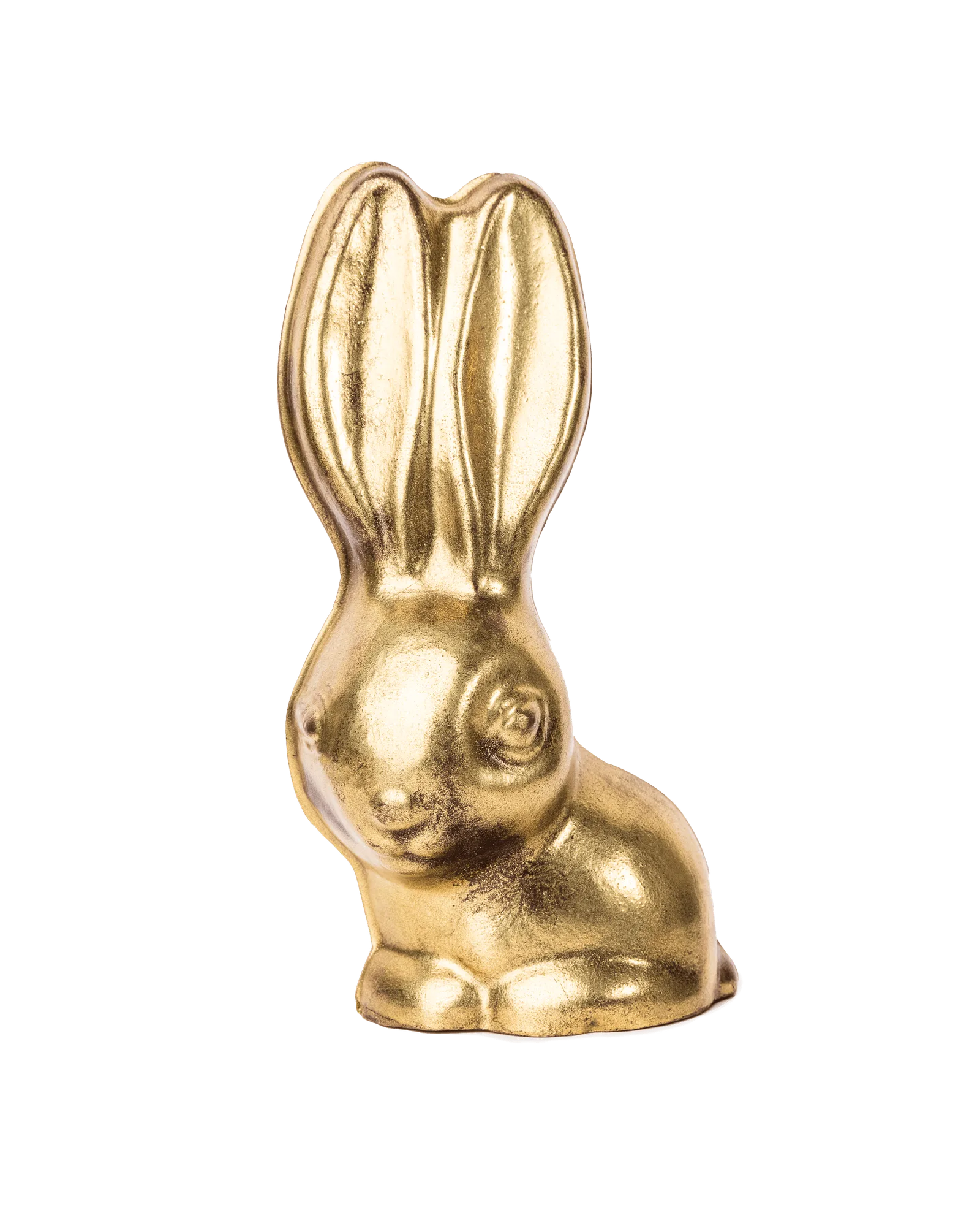 Conejo de Pascua de oro 24K vs. conejo de chocolate tradicional