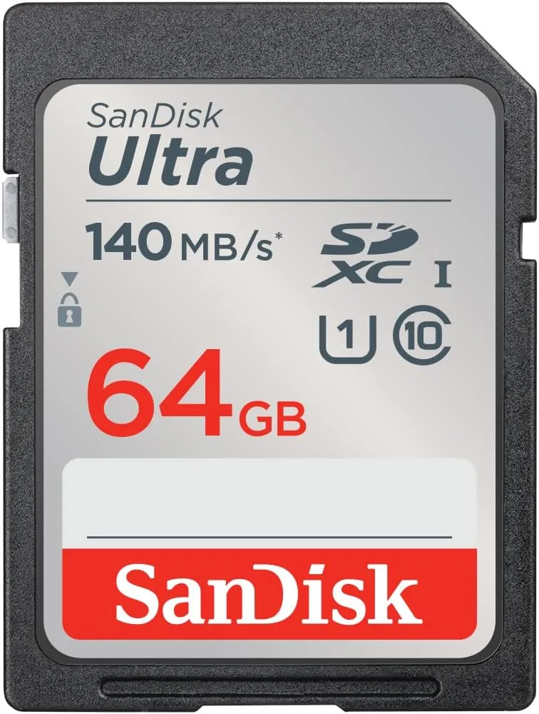 Sandisk Ultra Plus 64GB SDXC Card, V10, 140MB/s