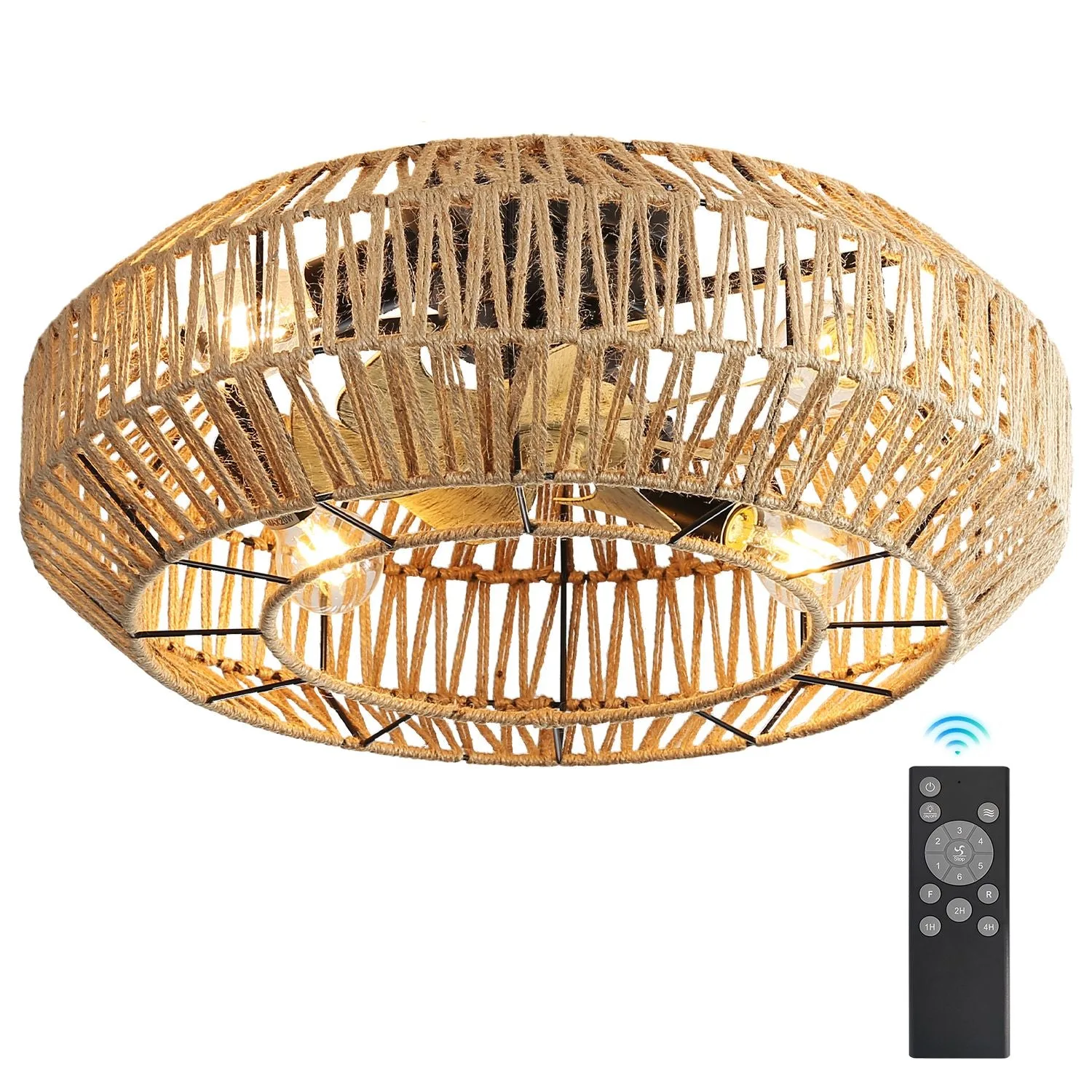 Woven Rope Drum Shade Ceiling Fan: Style and Care