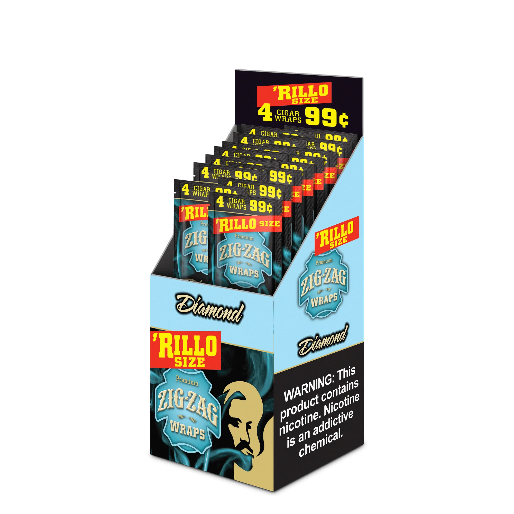 Zig-Zag Diamond Cigar Wraps: Caratteristiche della misura Rillo
