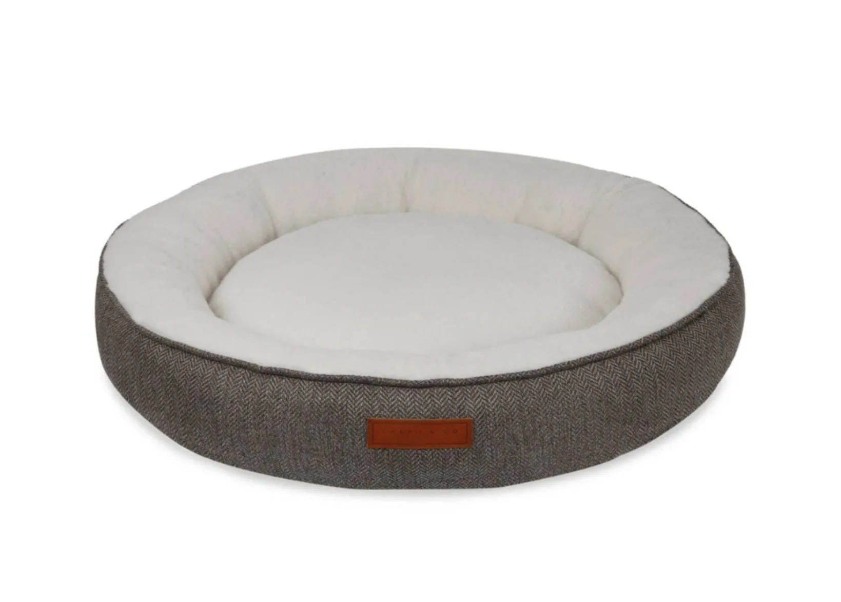 Ralph & Co Lincoln Luxury Tweed Herringbone Donut Dog Bed
