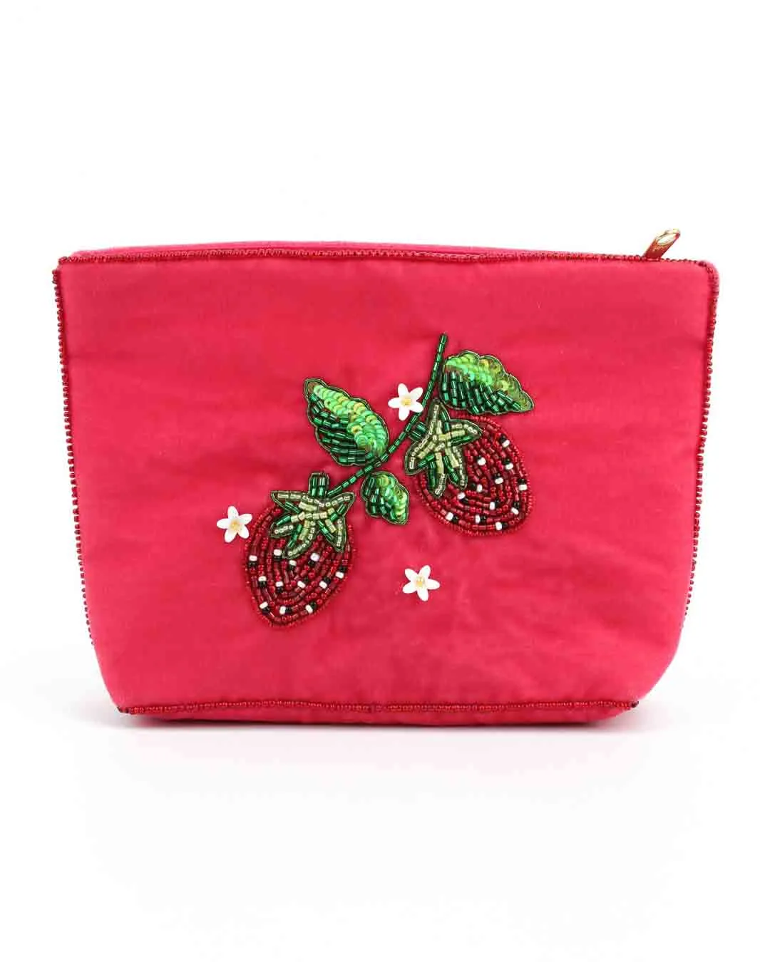 Pink Strawberry Medium Pouch