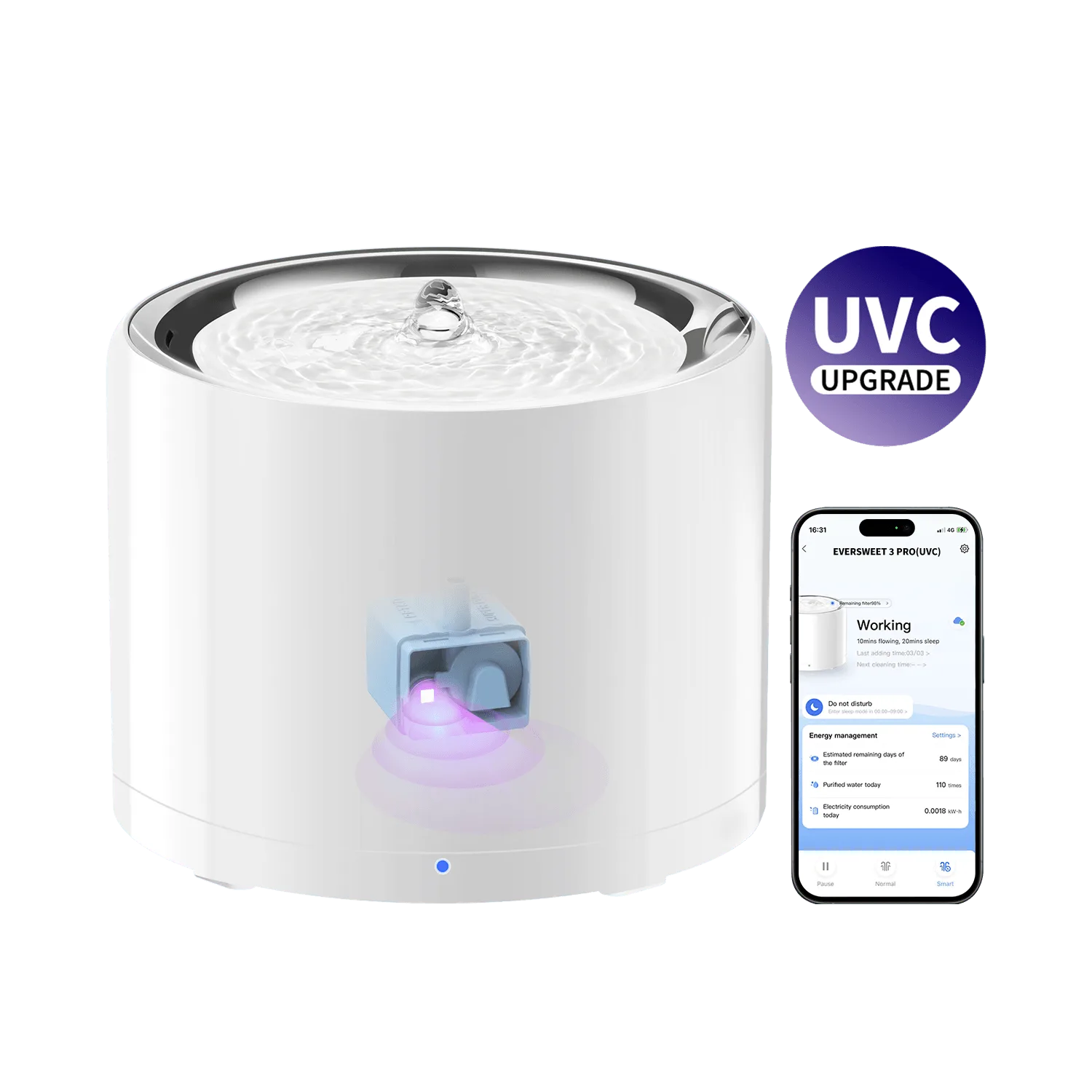 EverSweet 3 Pro (UVC) Pet Water Fountain