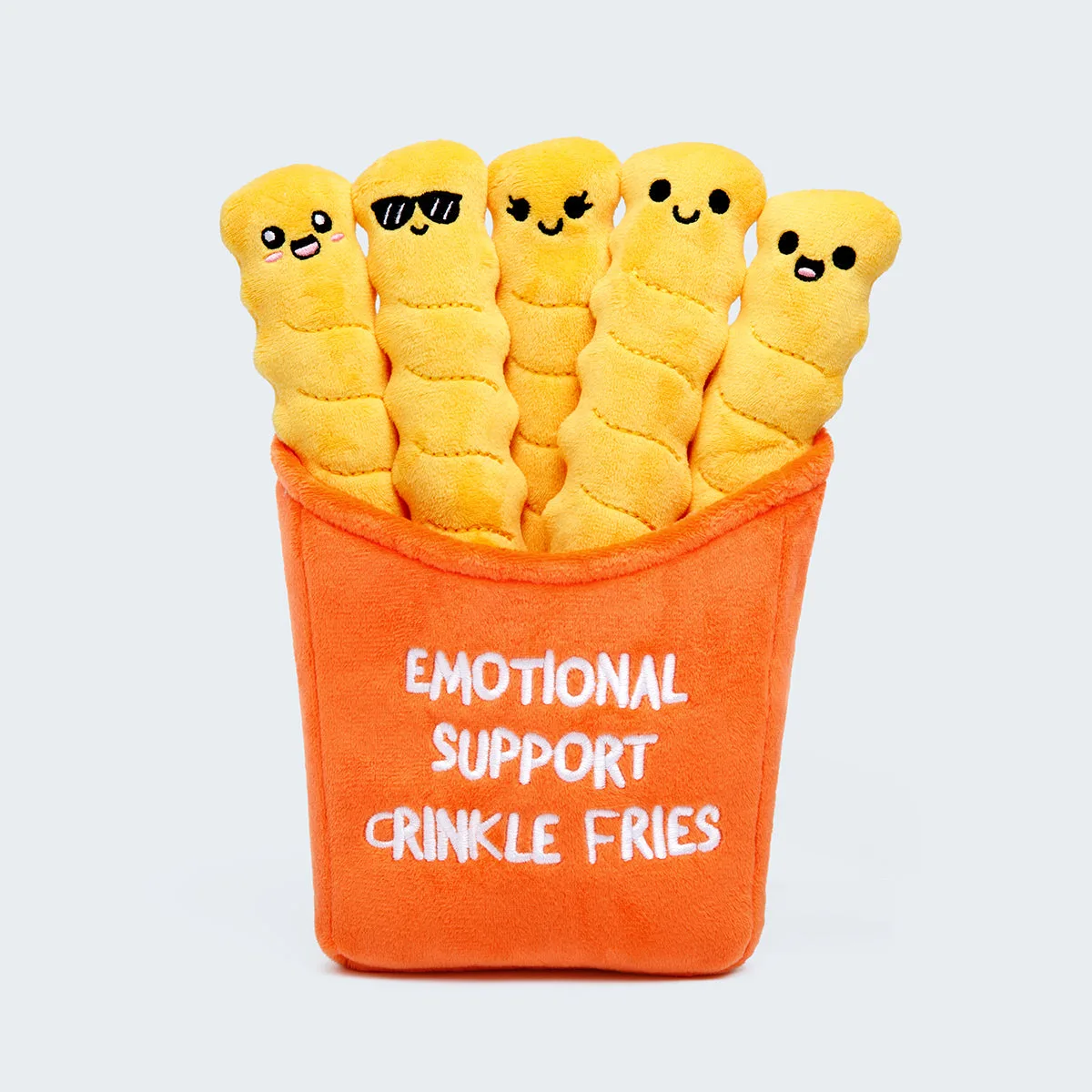 Patatas fritas arrugadas de apoyo emocional vs. normales