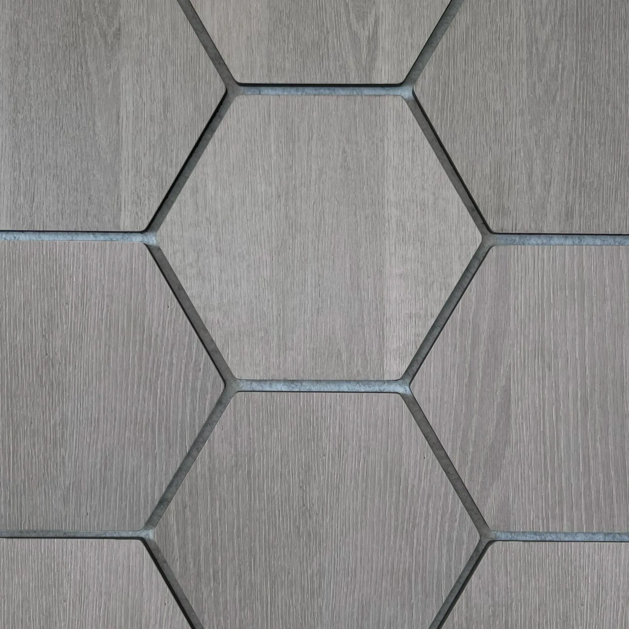 Sample - Hexagon Panel Gray Walnut with Gray Felt