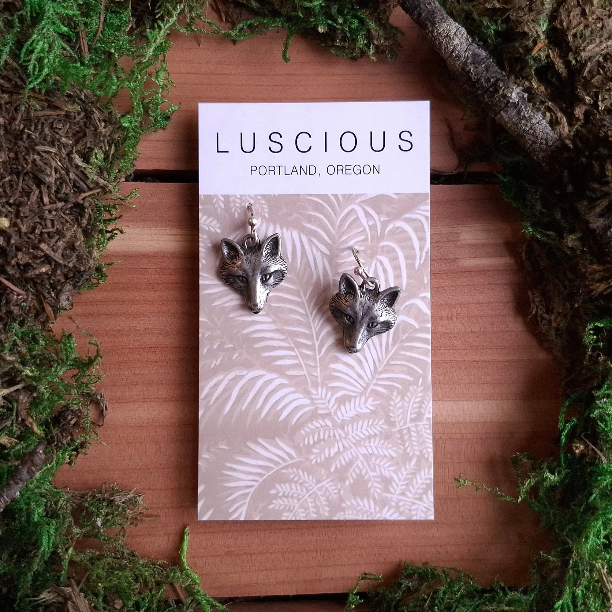 Fox Head Earrings