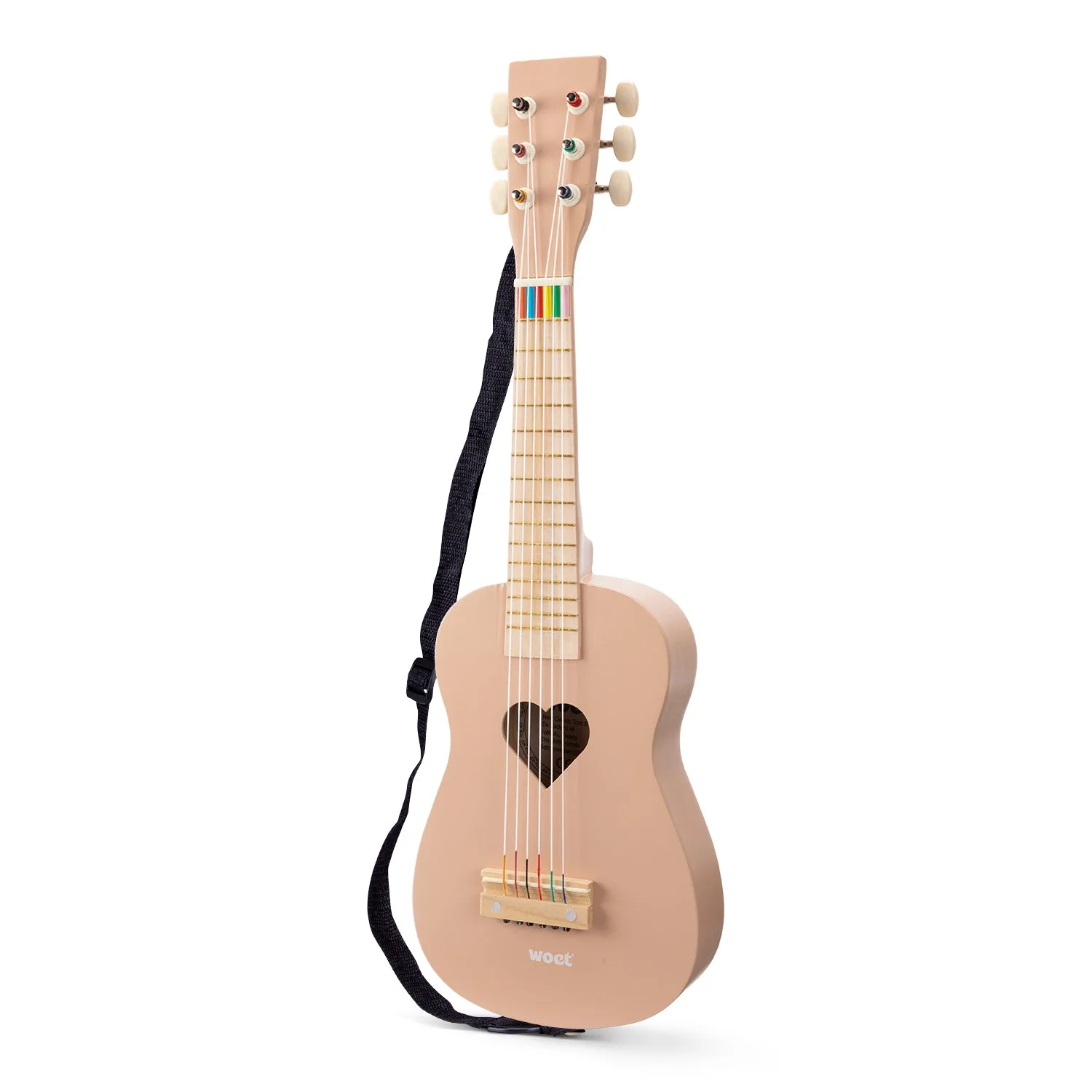 Guitare - cœur rose - incl. livre d'apprentissage