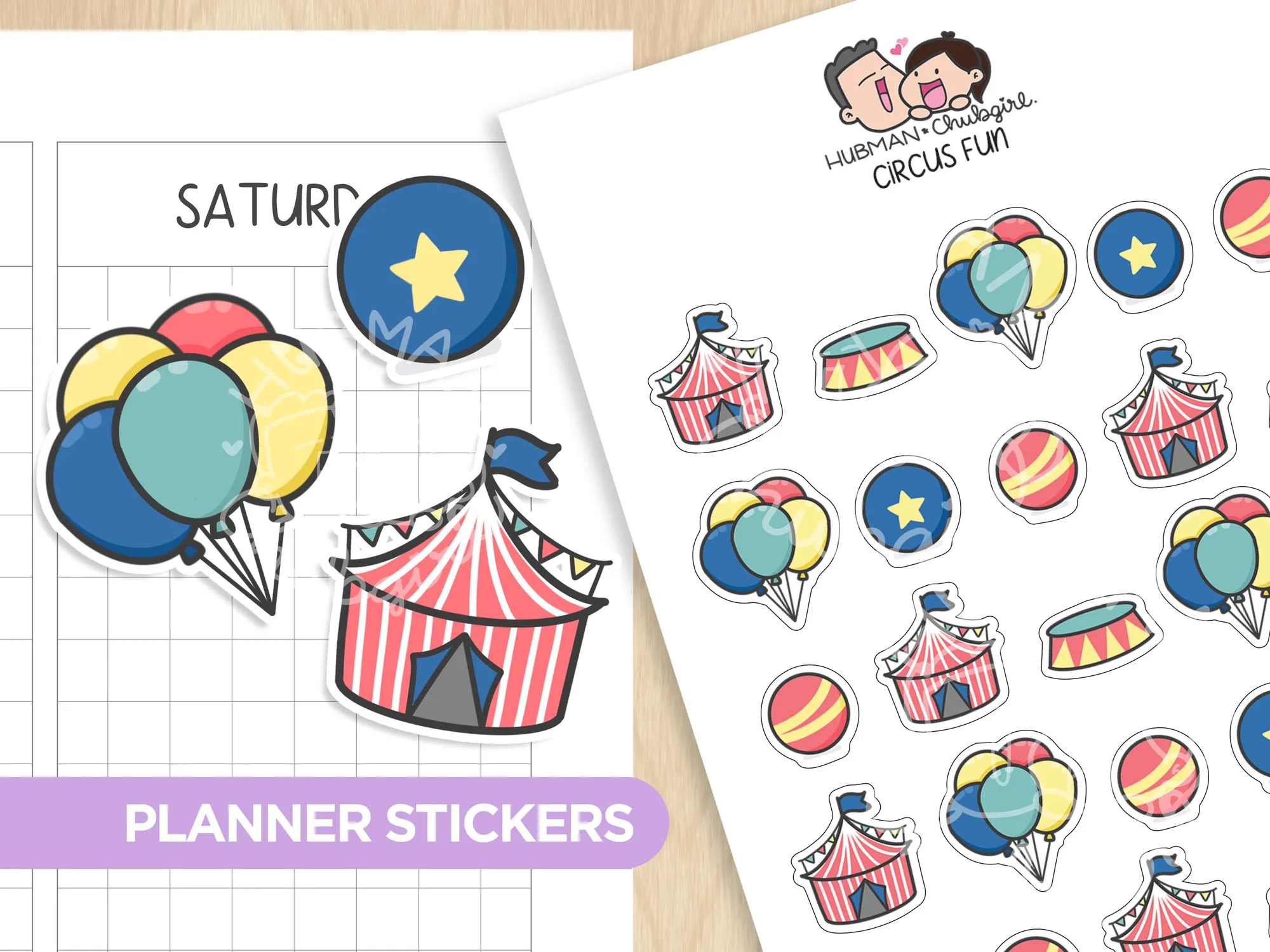 Circus Fun Planner Stickers