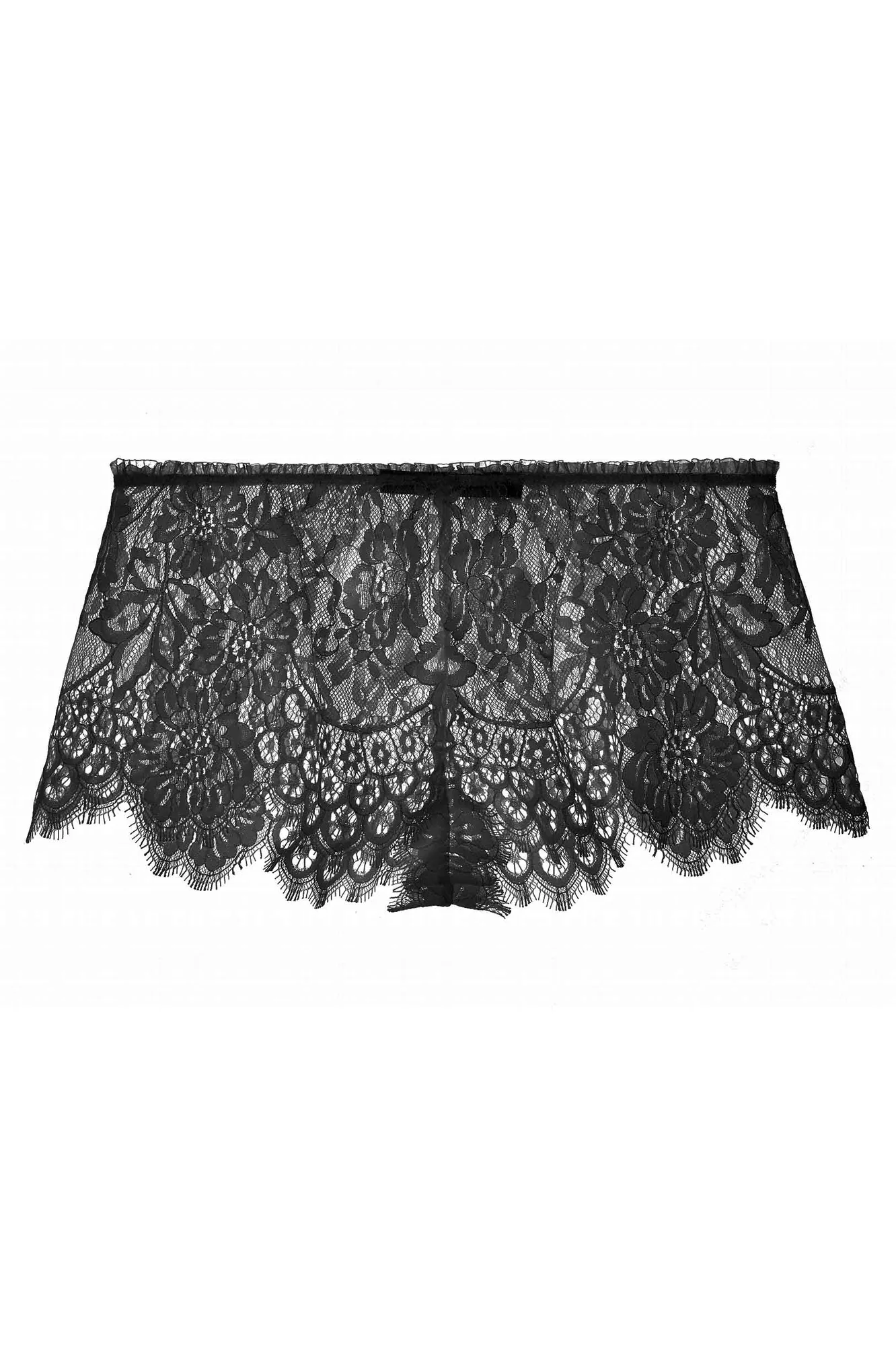 Swan Queen geschulpte kanten short in Zwart