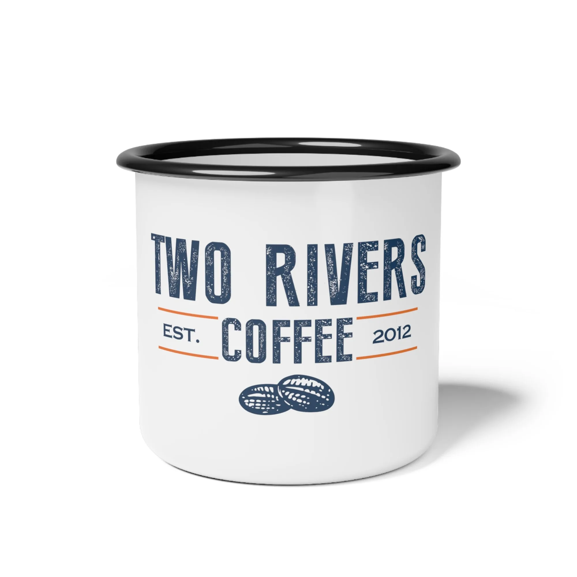 Two Rivers Coffee Enamel Mug