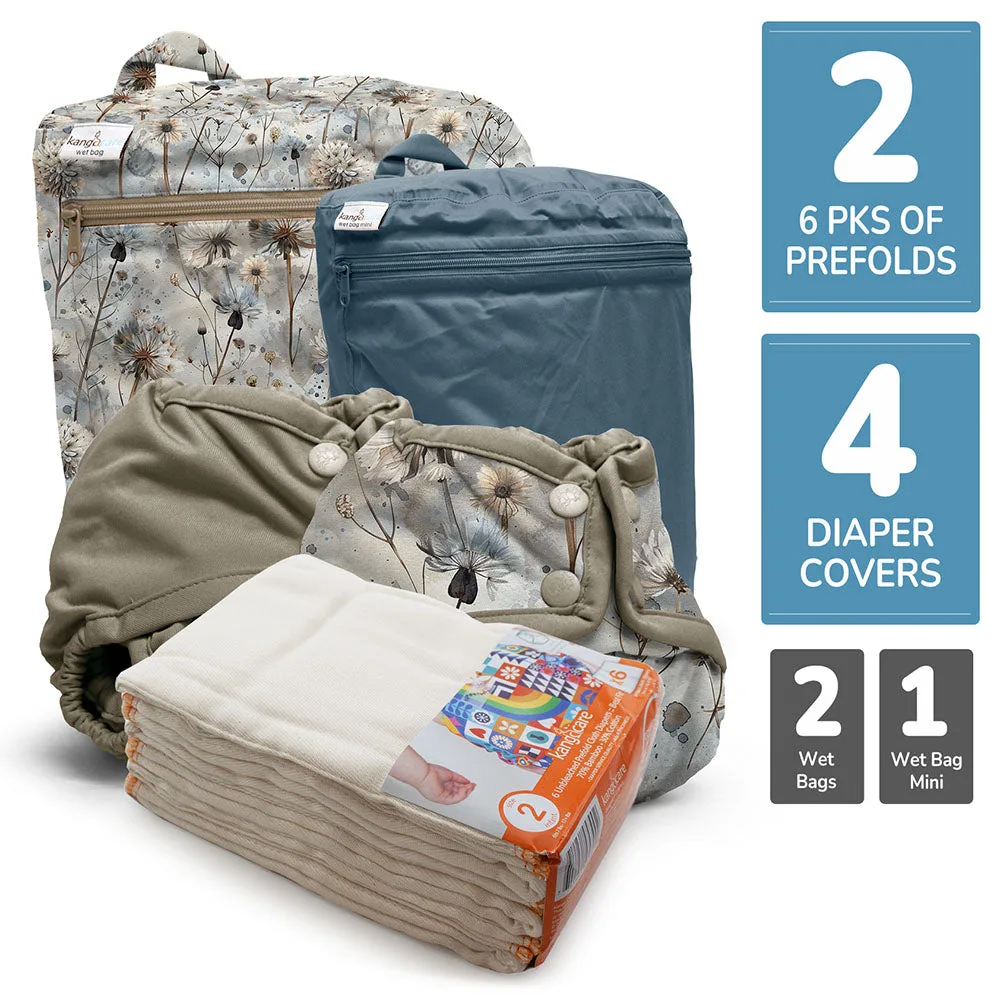 Retro Starter Newborn Prefold Bundle Sizing Guide