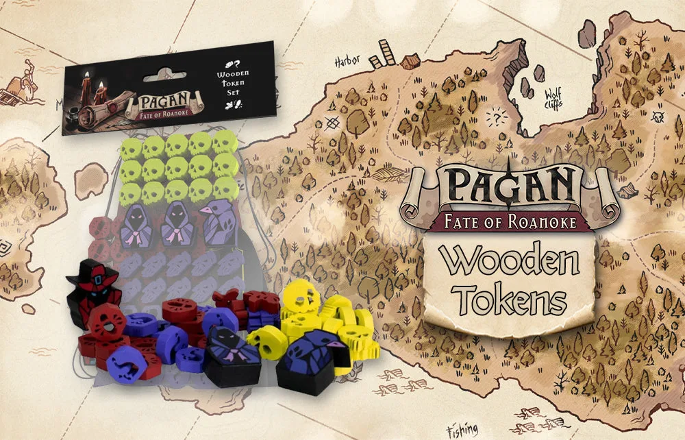 Pagan: Fate of Roanoke: Wooden Token Set