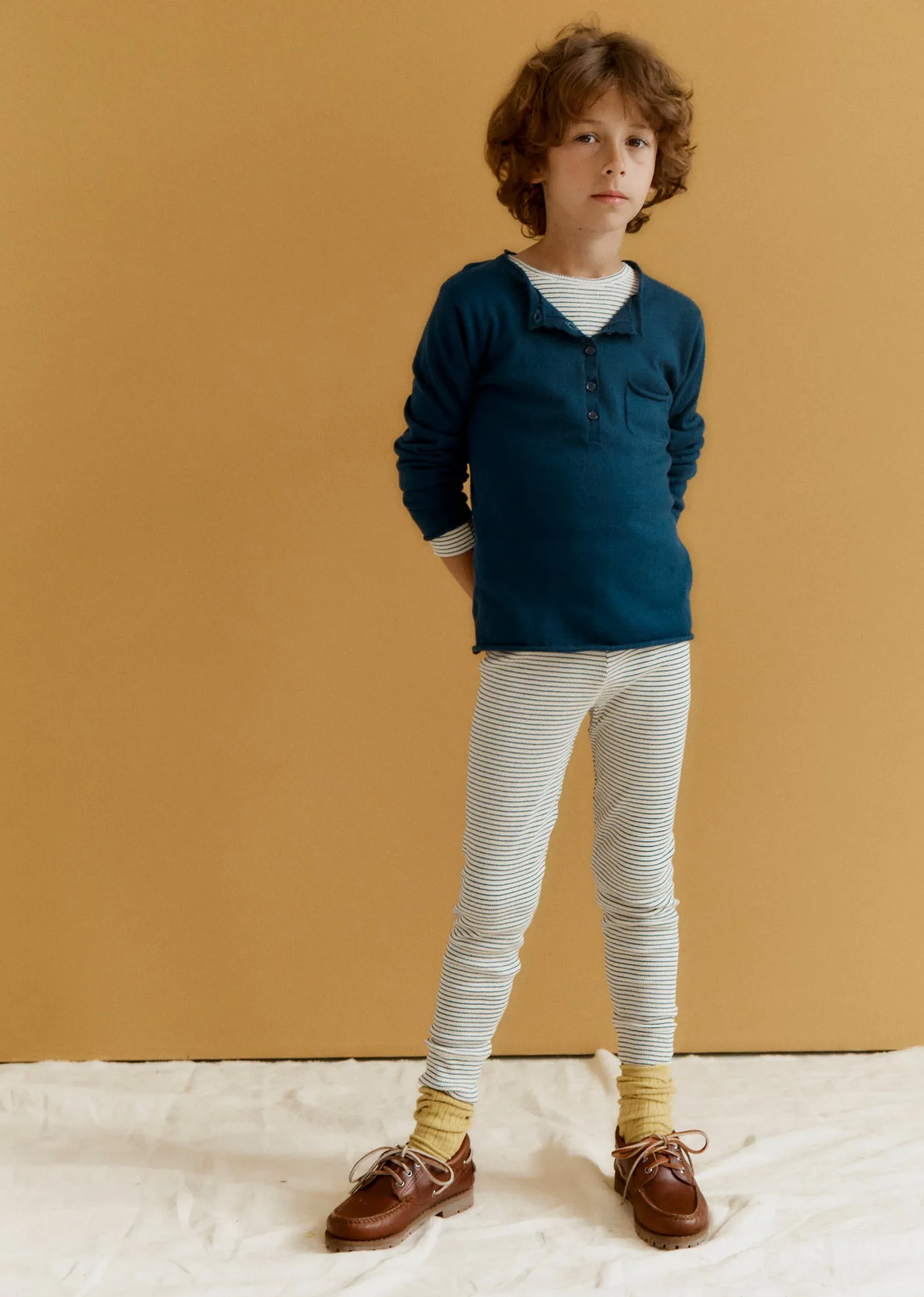 Leggings in cotone per bambini: ribes vs righe navy