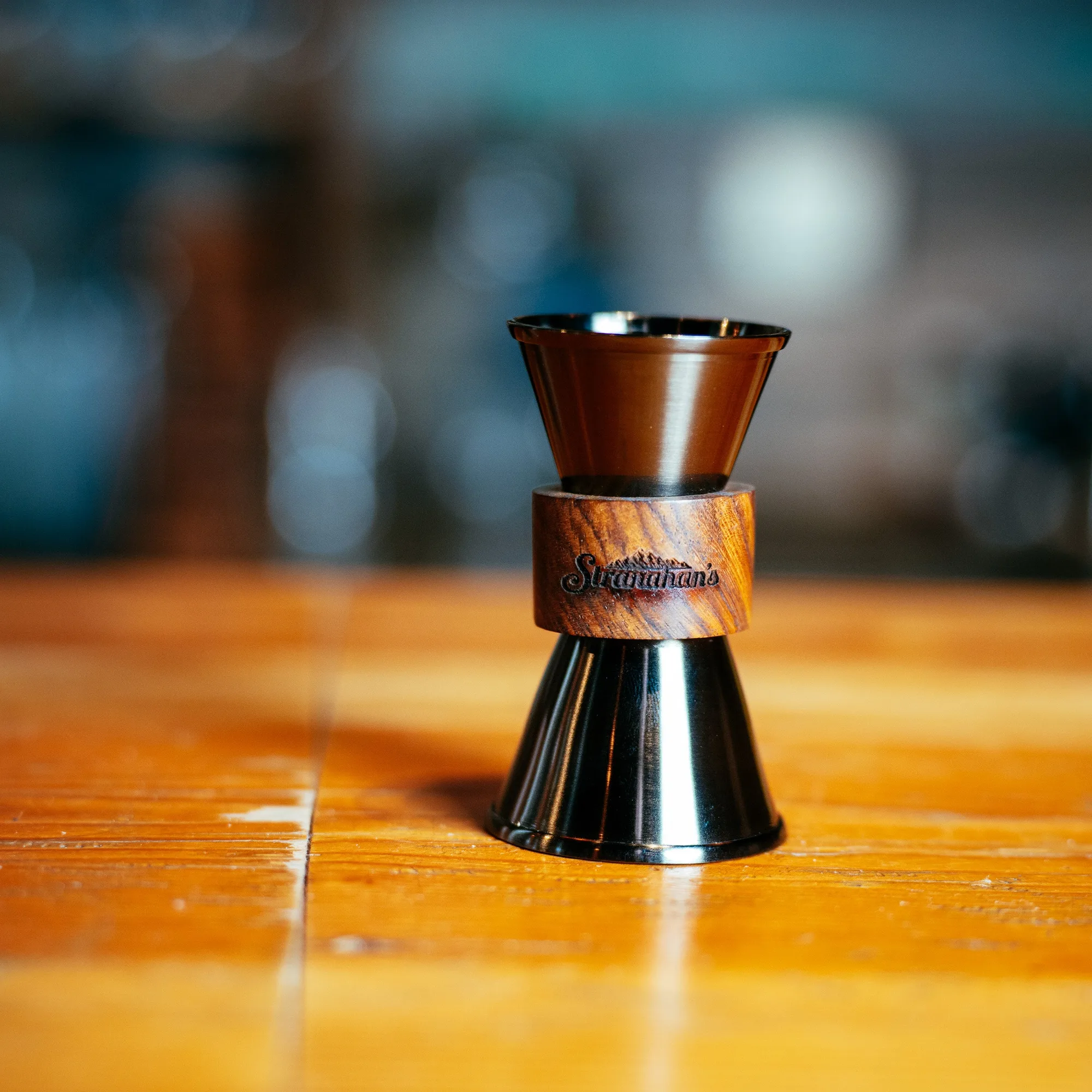 Wood & Gunmetal Jigger