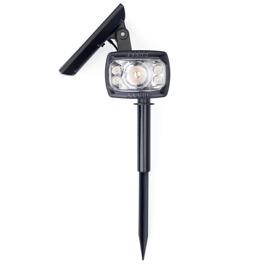 Foco solar de jardín ajustable | Pica de suelo | 5 LED | FOCUS
