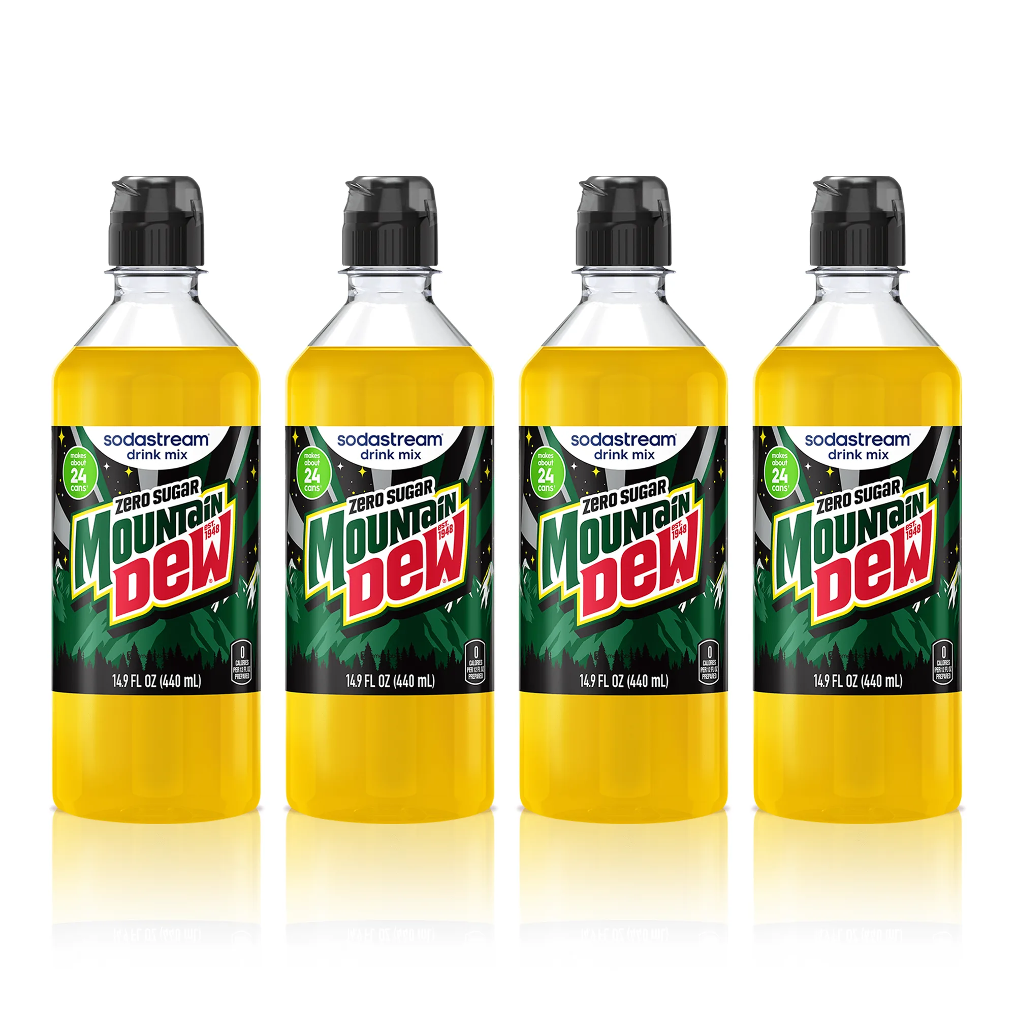 Sodastream MTN DEW Zero Zucker Drink-Mix 4er-Pack 440ml