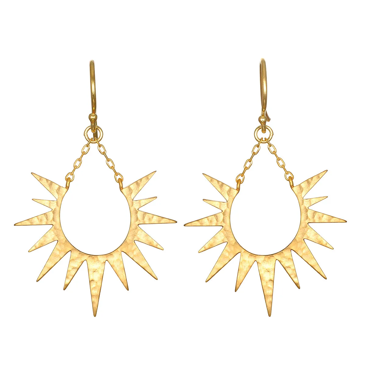 Lucent Glow Starburst Linear Drop Earrings