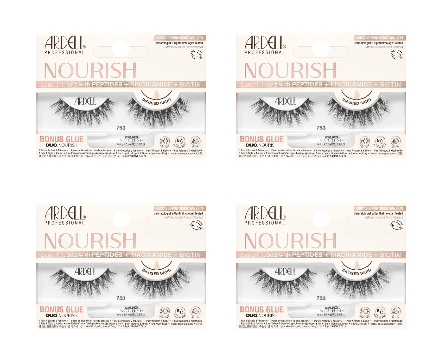 Nourish Lashes 753, 4-Pack