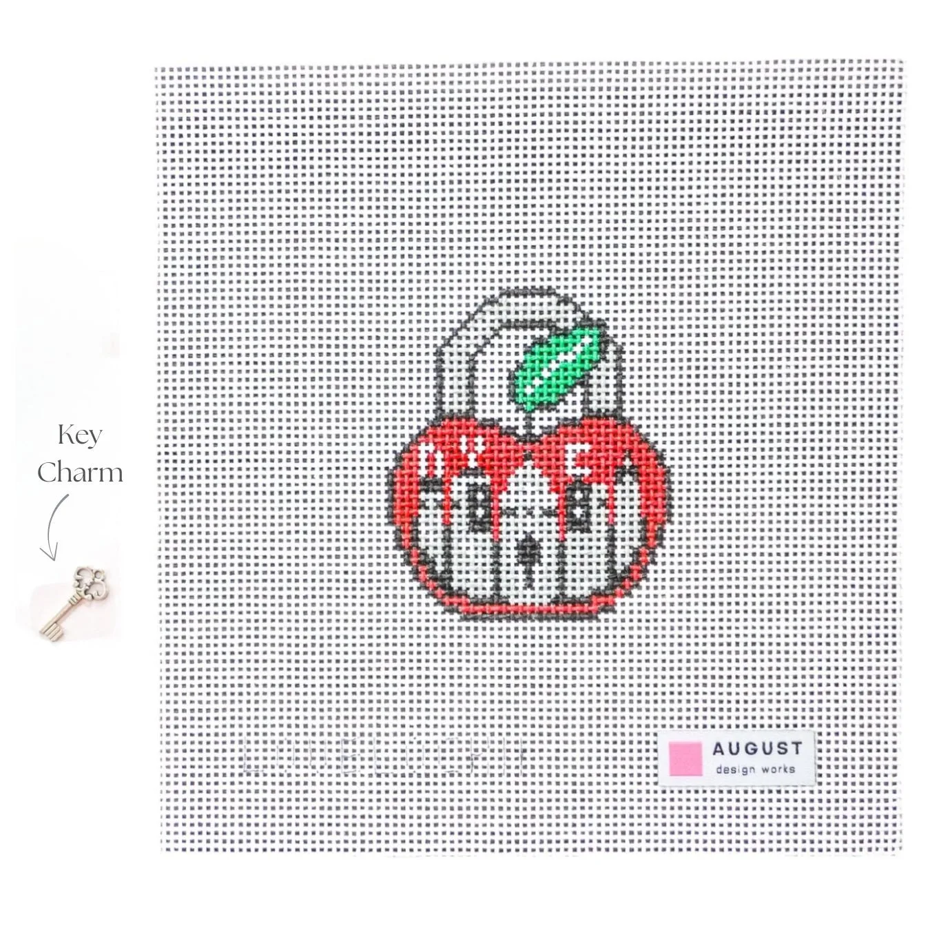 Big Apple Love Lock - Needlepoint Canvas + Key Charm (Wholesale)