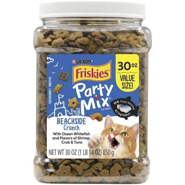 Friskies Party Mix Beachside Crunch Cat Treats 30 oz