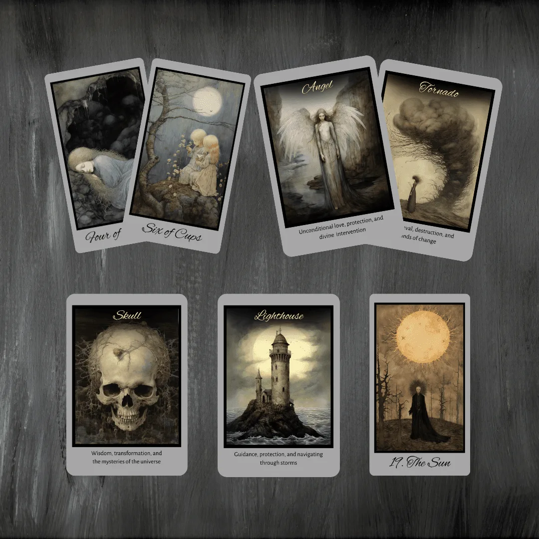 Shadow Fates Tarot & Oracle Bundle 🌙 A haunting 2-deck journey through folklore, fate, and the mystical unknown
