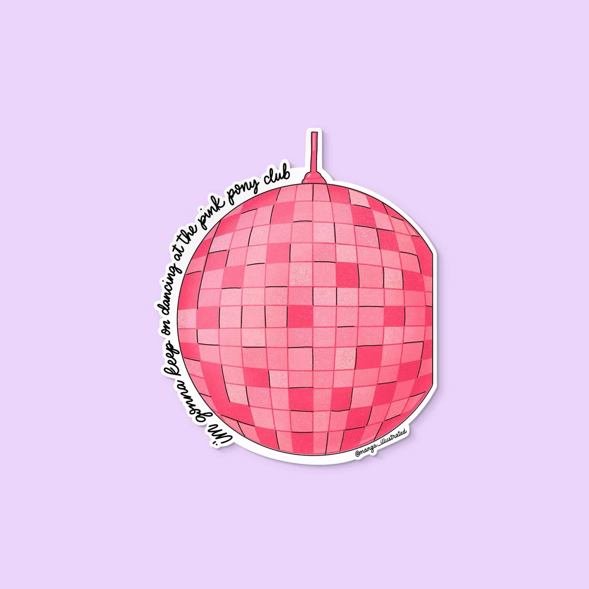 How to Use a Pink Pony Disco Ball Sticker on Your Laptop