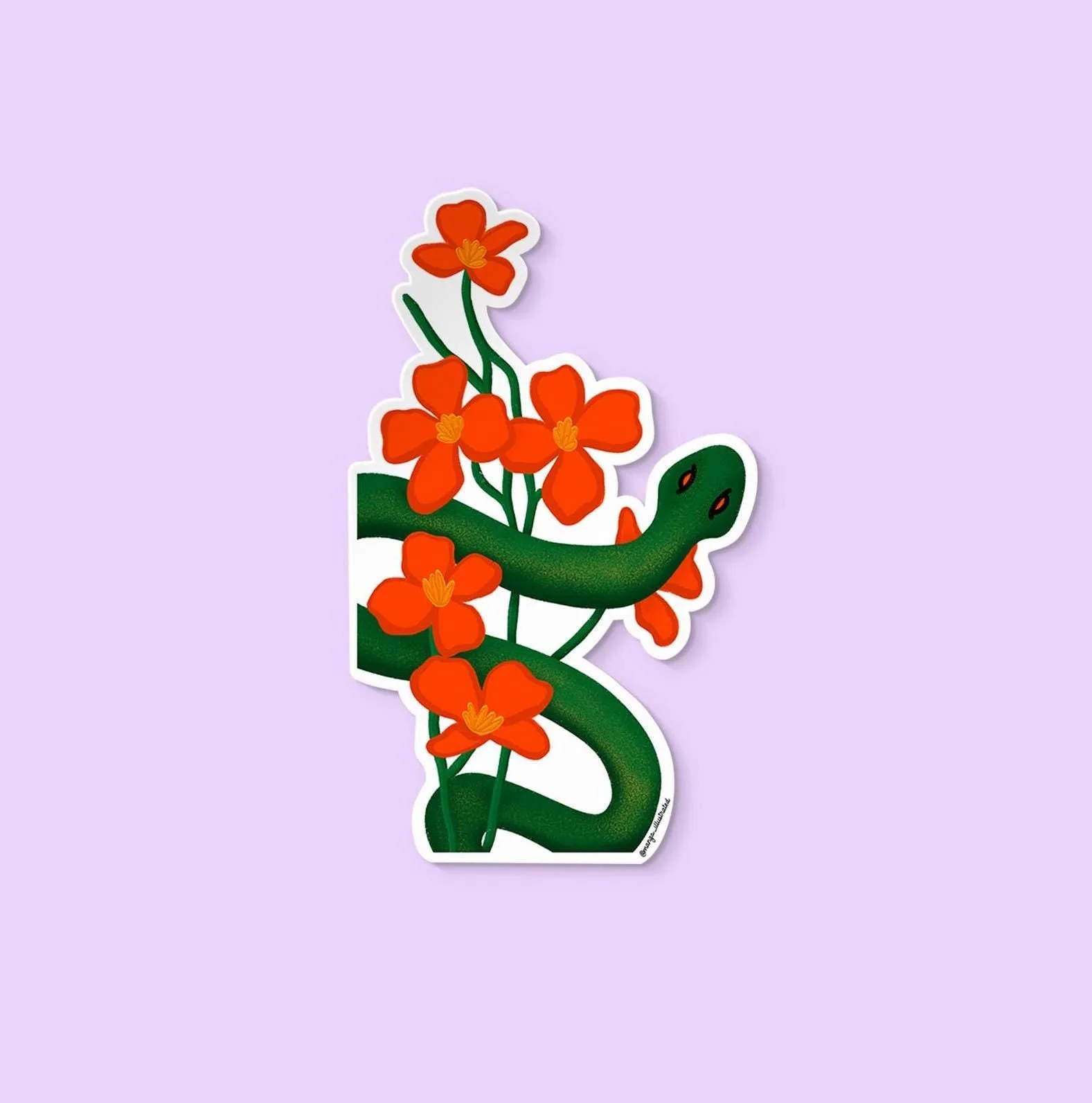 Autocolante cobra floral