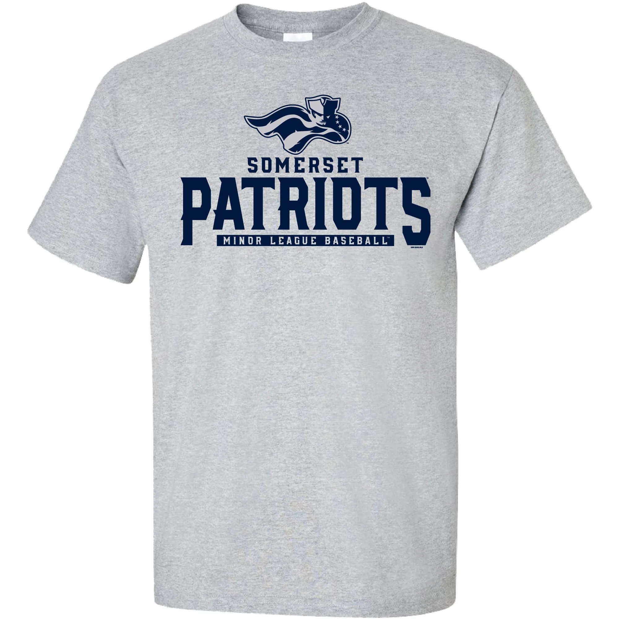 T-shirt Somerset Patriots adulte coton gris sport manches courtes Roll