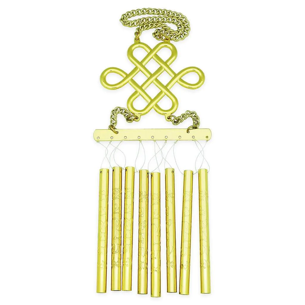 Mystický uzel 8 tyčí větrný zvon s mantrami | FENG SHUI BESTBUY