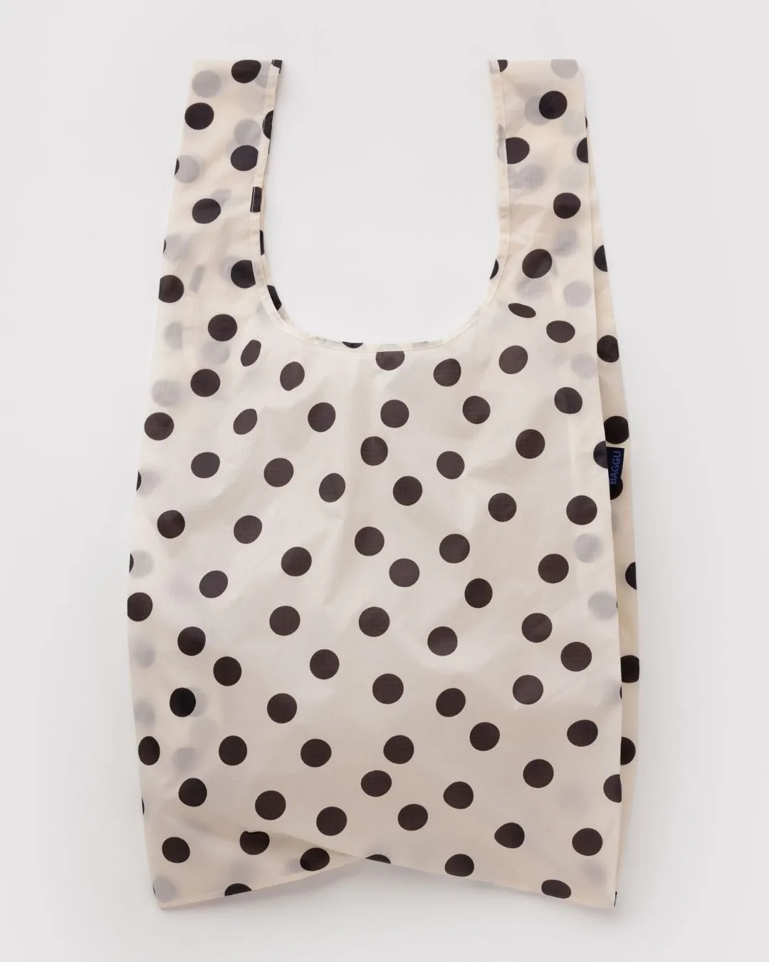 Cream and Black Polka Dot 大號 BAGGU