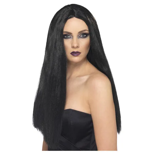 Witchy Long Black Sleek Straight Hair Wig