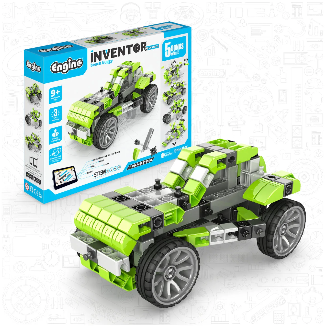 Engino Beach Buggy: 5 Mechanical Models for Kids 9+