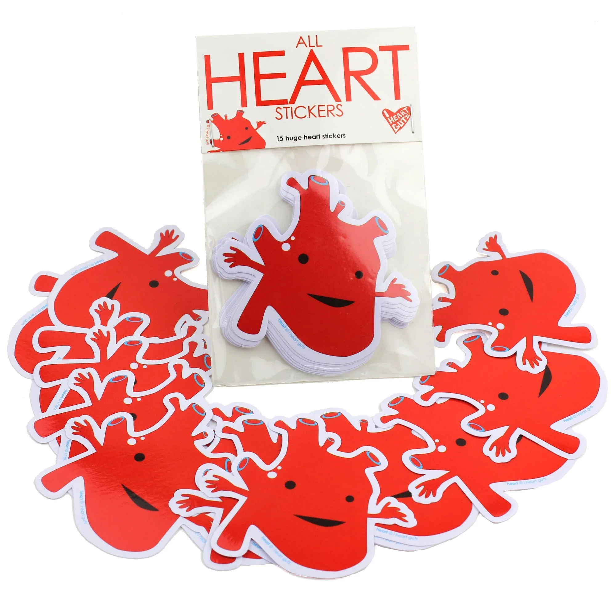 All Heart Stickers - 15 Heart Stickers