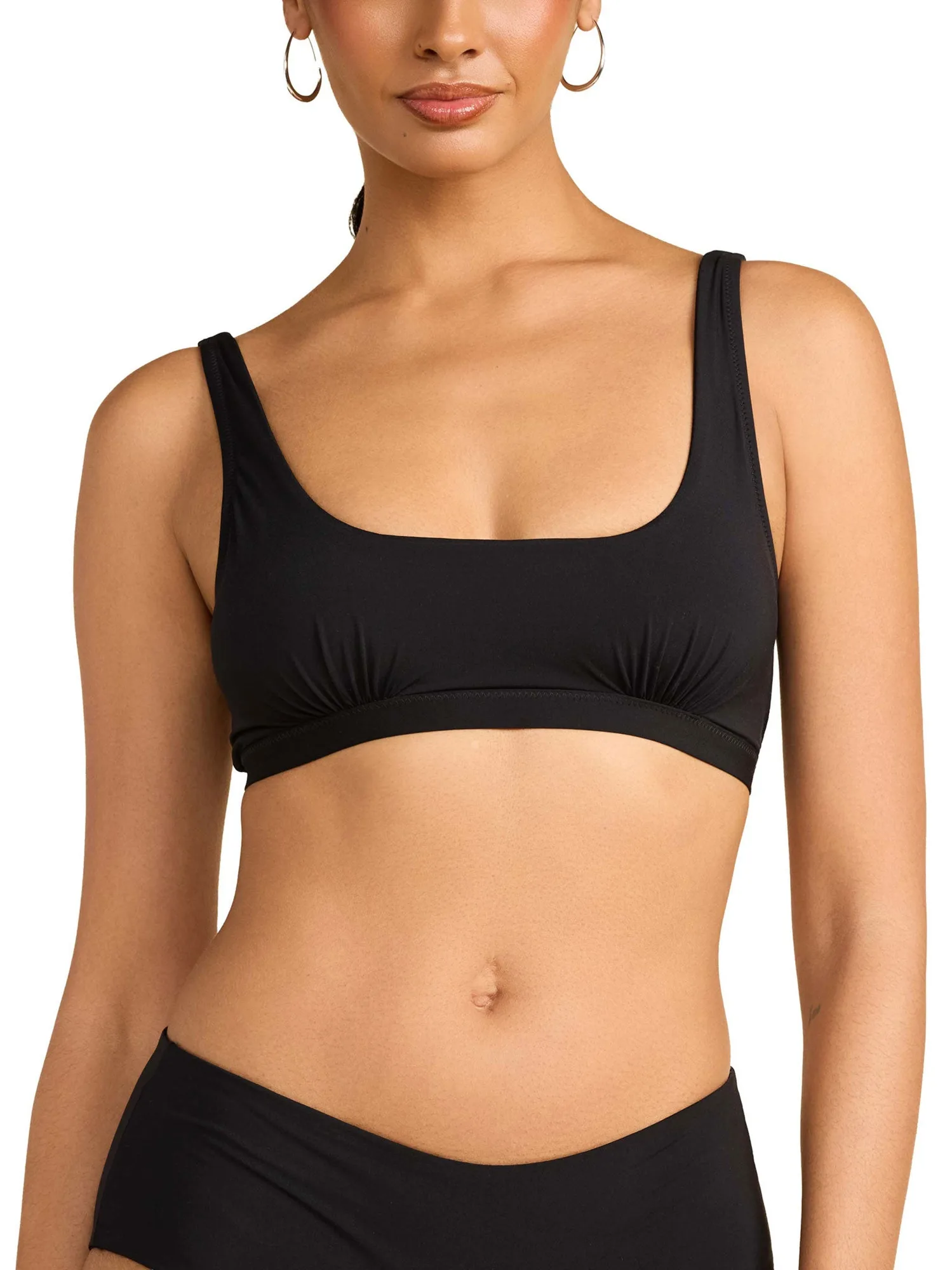 Swim Square Neck Bikini Top Black Sale
